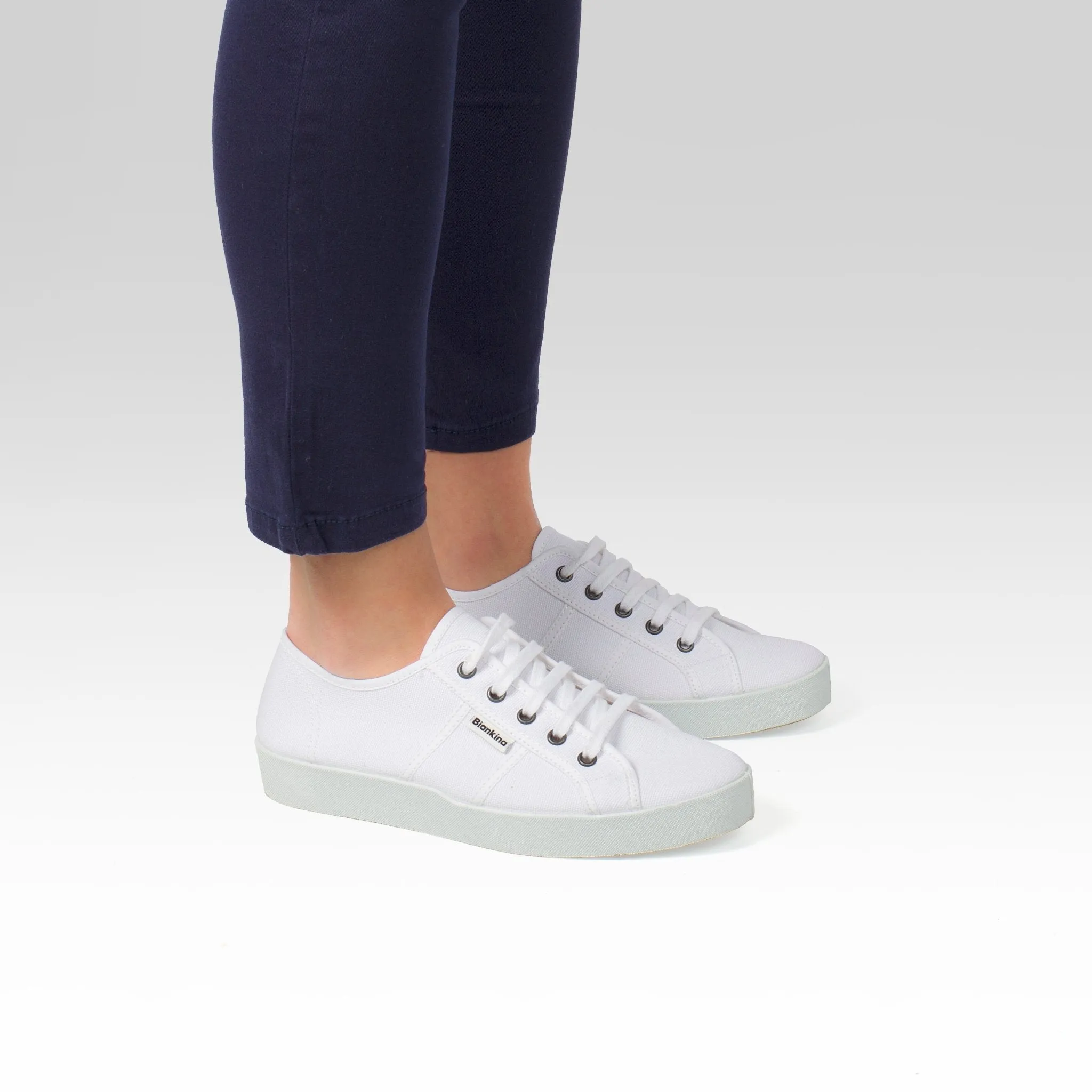 St. Tropez Organic Cotton Canvas Sneakers - White