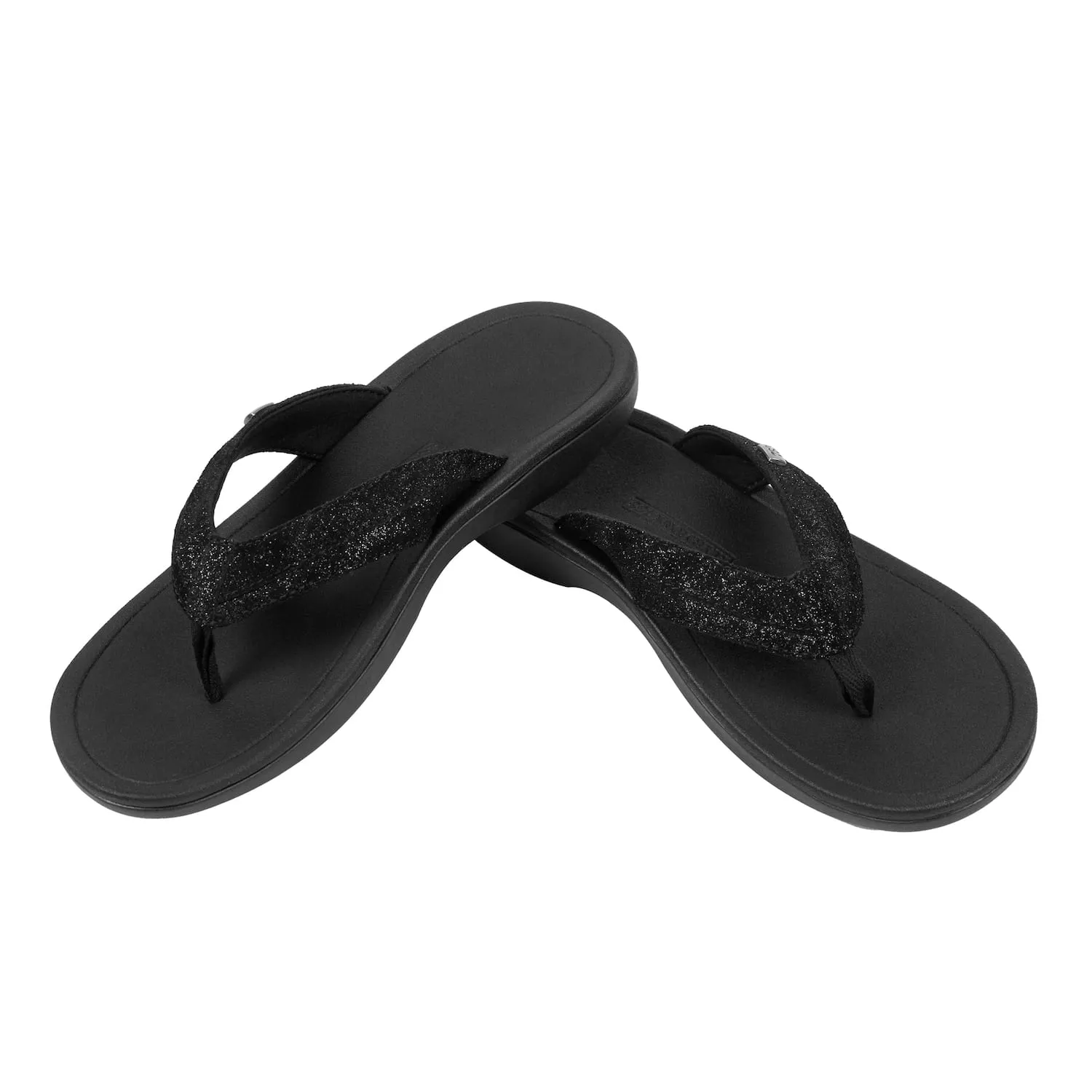 Stella Sandal • Black Shimmer Suede