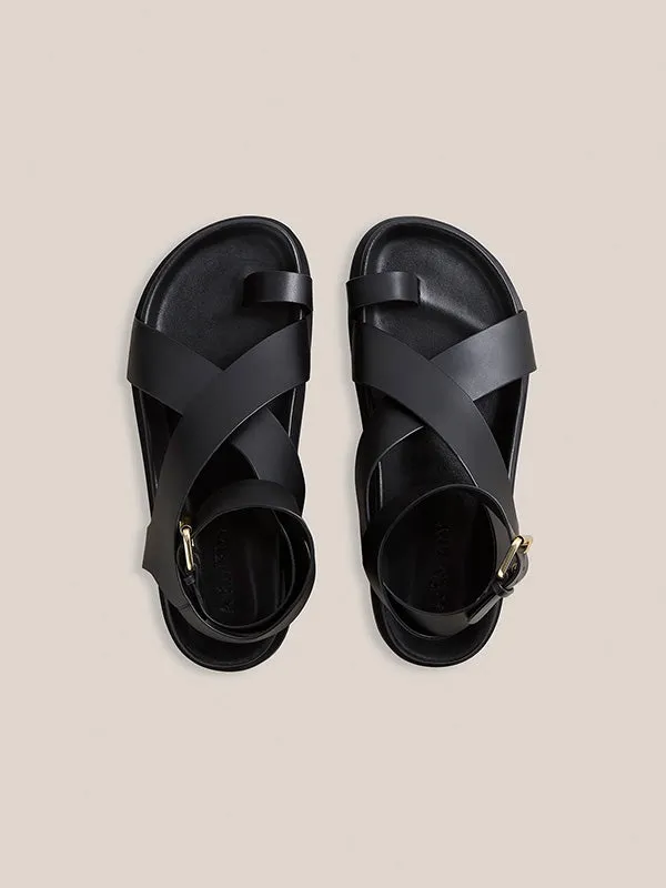 The Jalen Sandal in Black