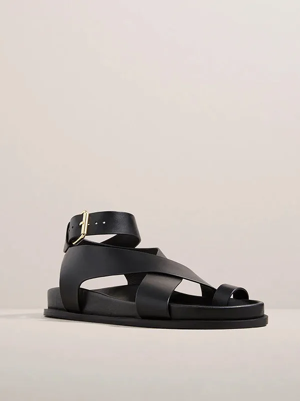 The Jalen Sandal in Black