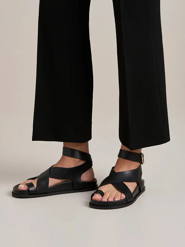 The Jalen Sandal in Black