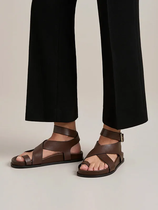 The Jalen Sandal in Walnut