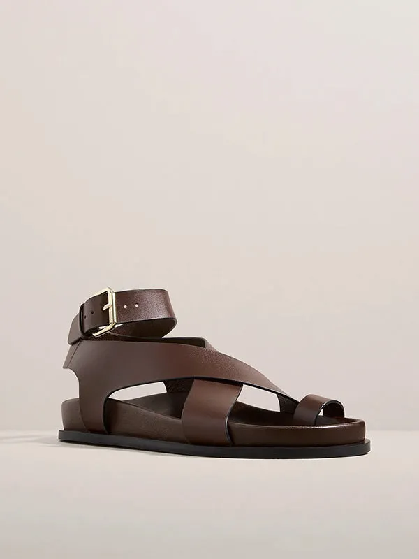 The Jalen Sandal in Walnut