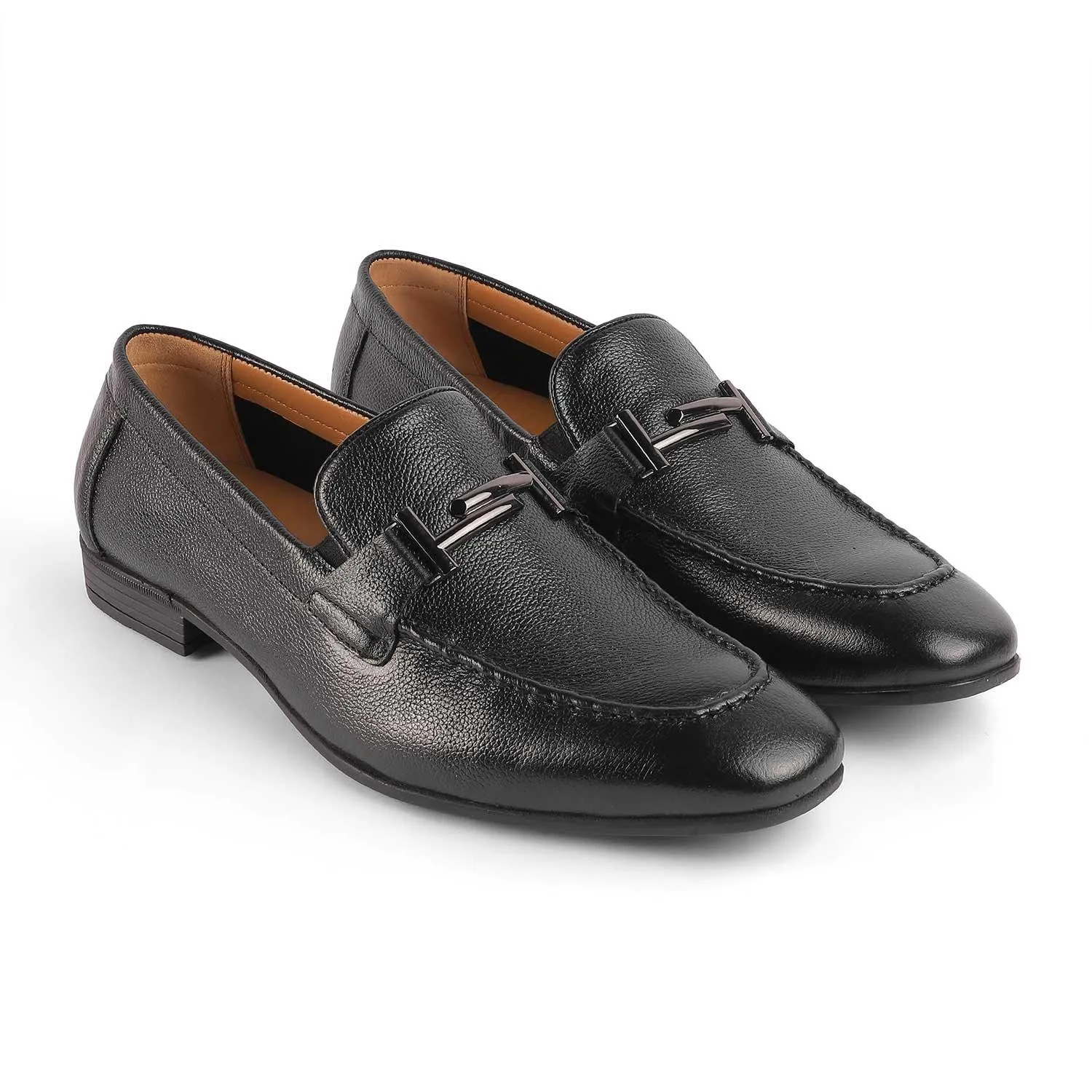 Tresmode Nelson Black Men's Leather Loafers