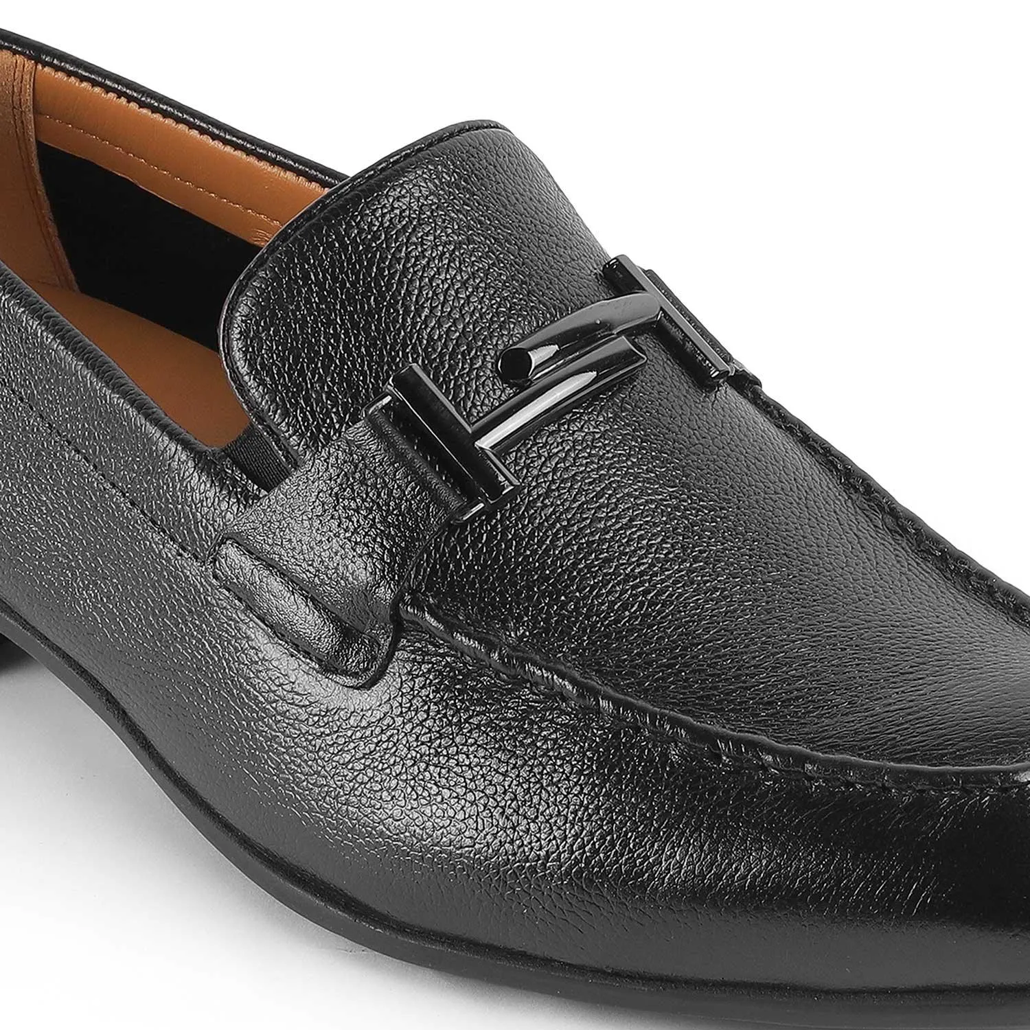 Tresmode Nelson Black Men's Leather Loafers