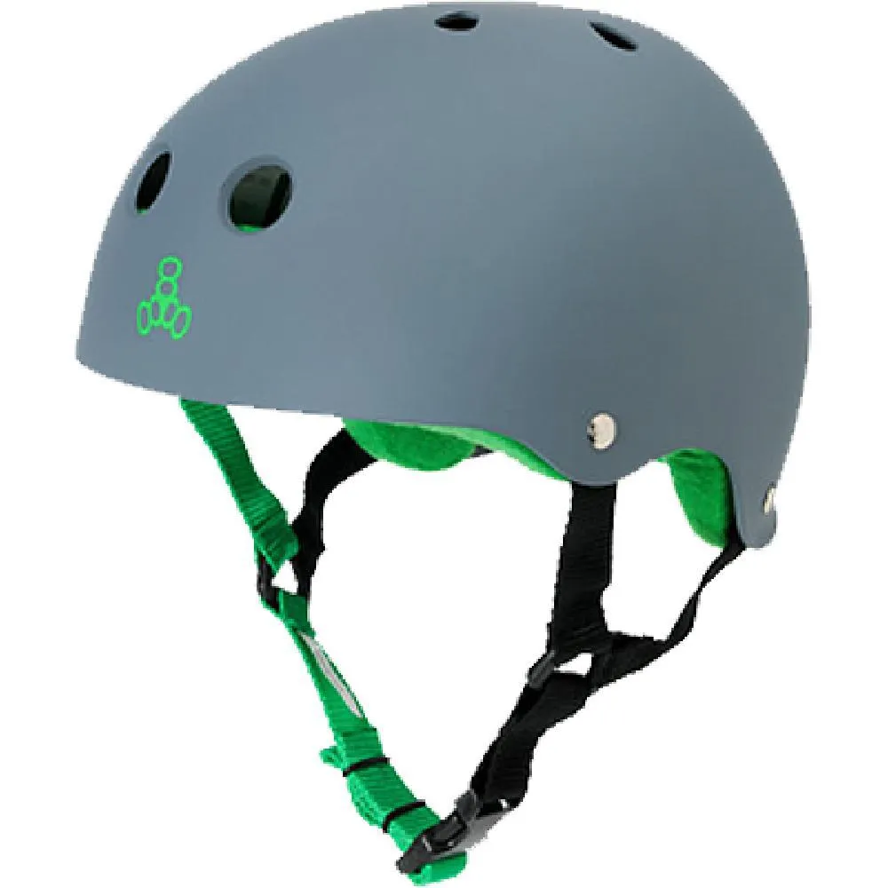 Triple 8 Sweatsaver Carbon Matte Green Skate Helmet