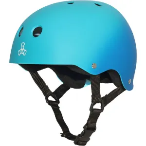 Triple 8 Sweatsaver Fade Rubber Blue Turqoise Skate Helmet