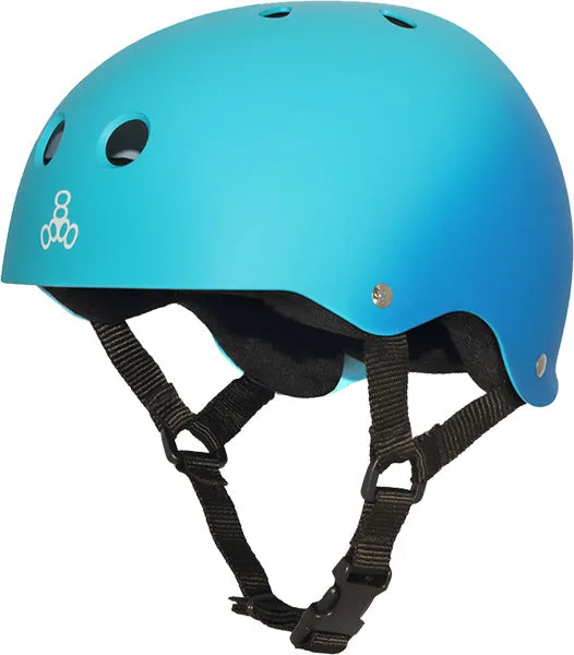 Triple 8 Sweatsaver Helmet - Blue Fade Rubber/Turquoise