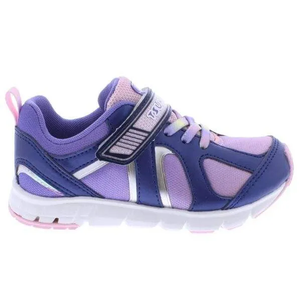 Tsukihoshi Rainbow Navy Pink Girls Running Shoes (Machine Washable)