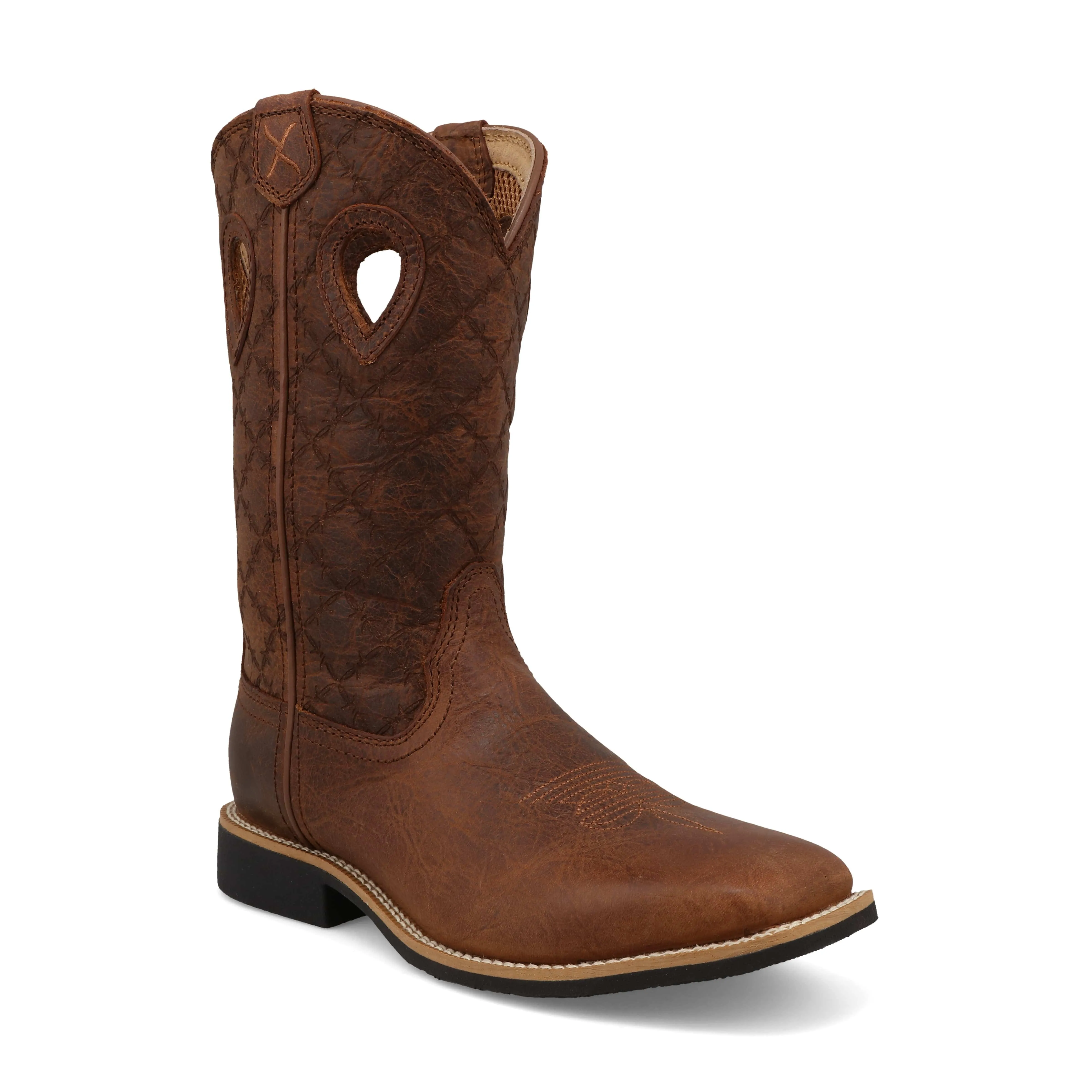 Twisted X Kids Rawhide & Brown Patina Top Hand Western Boot YTH0025