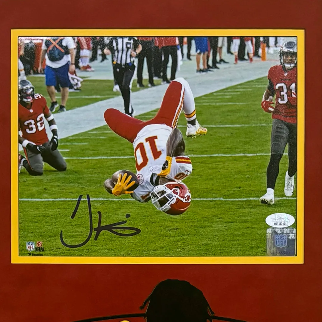 Tyreek Hill Hand Signed & Framed Kansas City Chiefs 8x10 Photo (JSA)