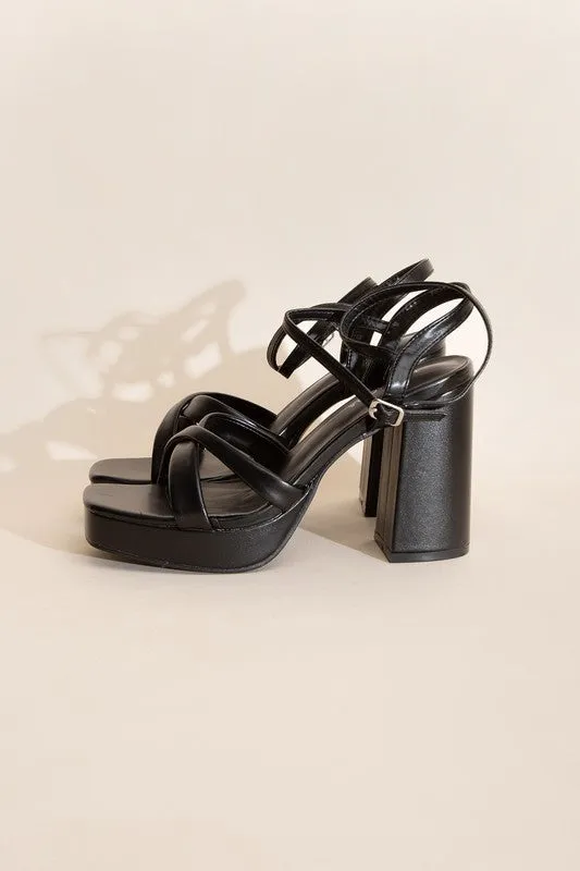 VALOR Cross Ankle Strap Heels