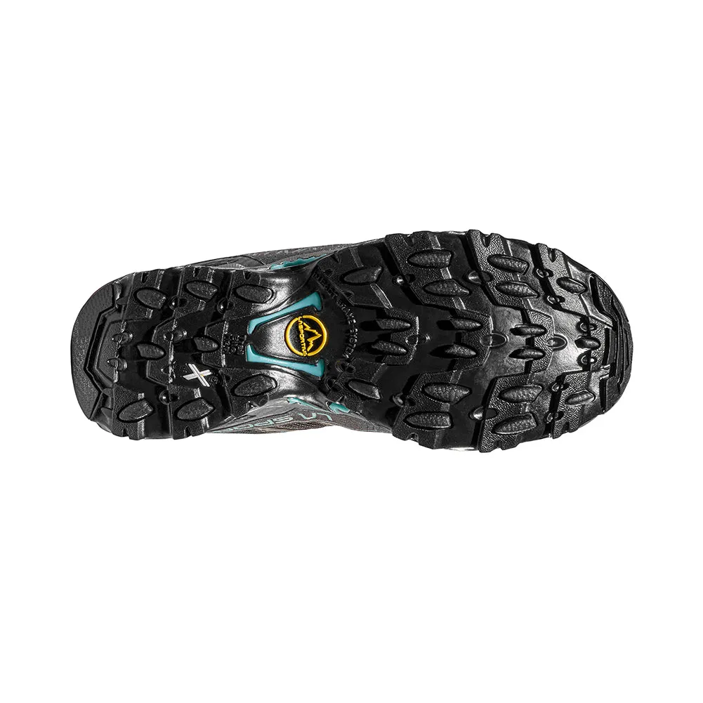 Women's La Sportiva Ultra Raptor II Mid GTX Color: Carbon / Iceberg