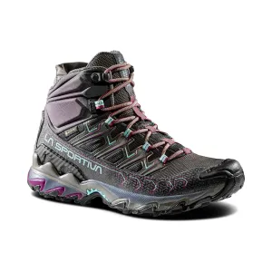 Women's La Sportiva Ultra Raptor II Mid GTX Color: Carbon / Iceberg