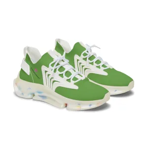 Women's Light Green Sneakers, Solid Light Green Color Mesh Sneakers For Women (US Size: 5.5-12)