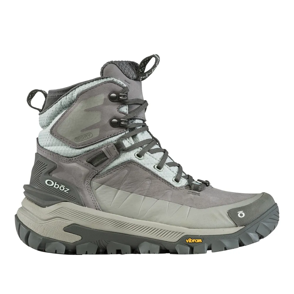 Women's Oboz Bangtail Mid Insulated Waterproof Color: Winter Quartz