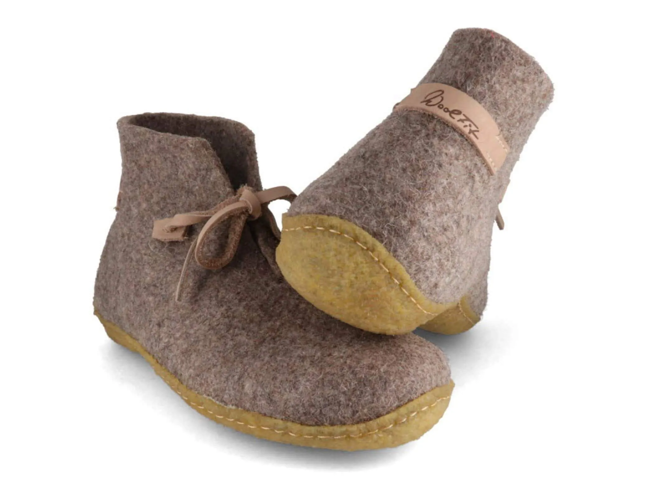 WoolFit Vitus | Felt Slipper Boots with Insoles & Rubber Sole