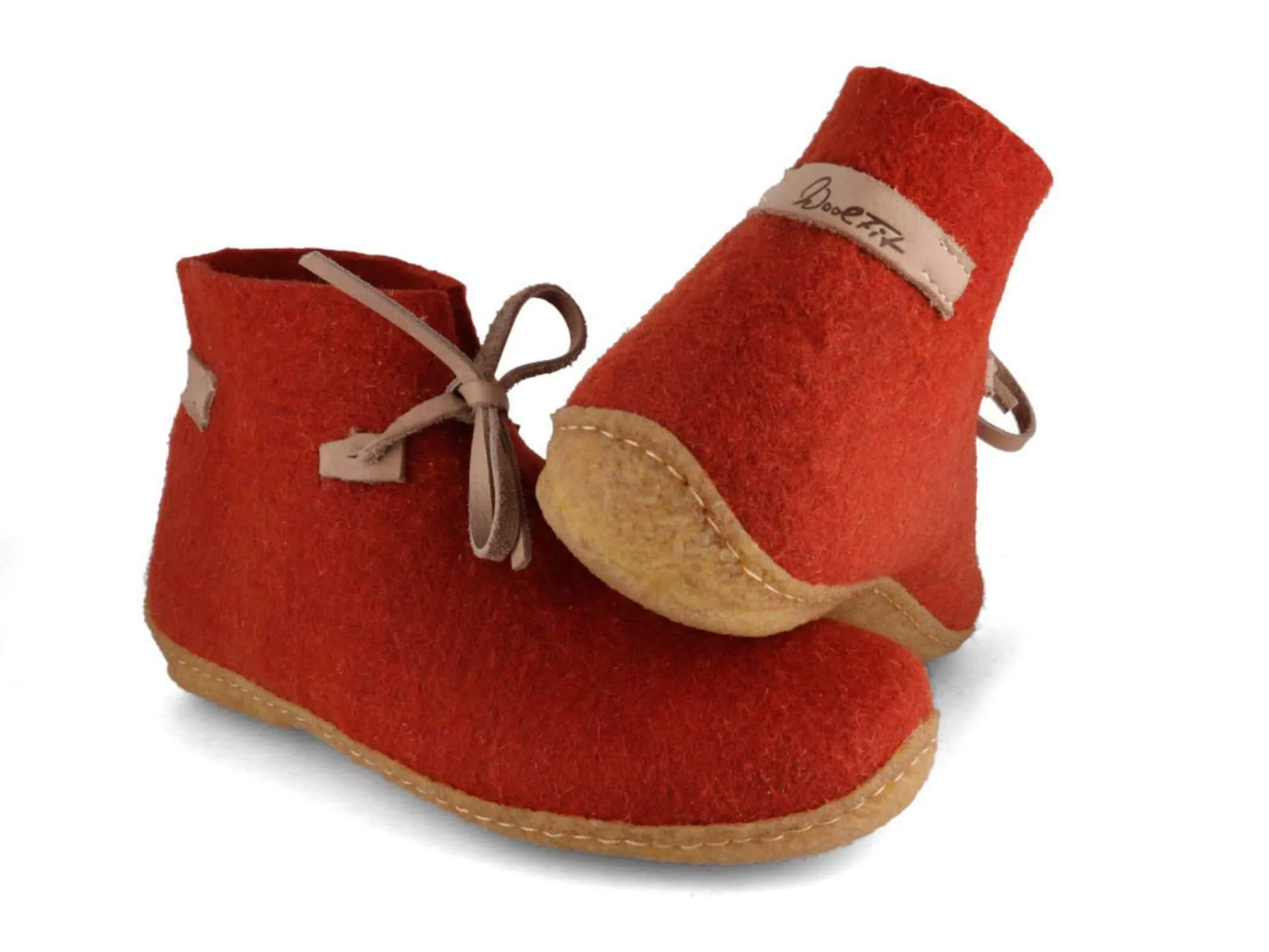 WoolFit Vitus | Felt Slipper Boots with Insoles & Rubber Sole