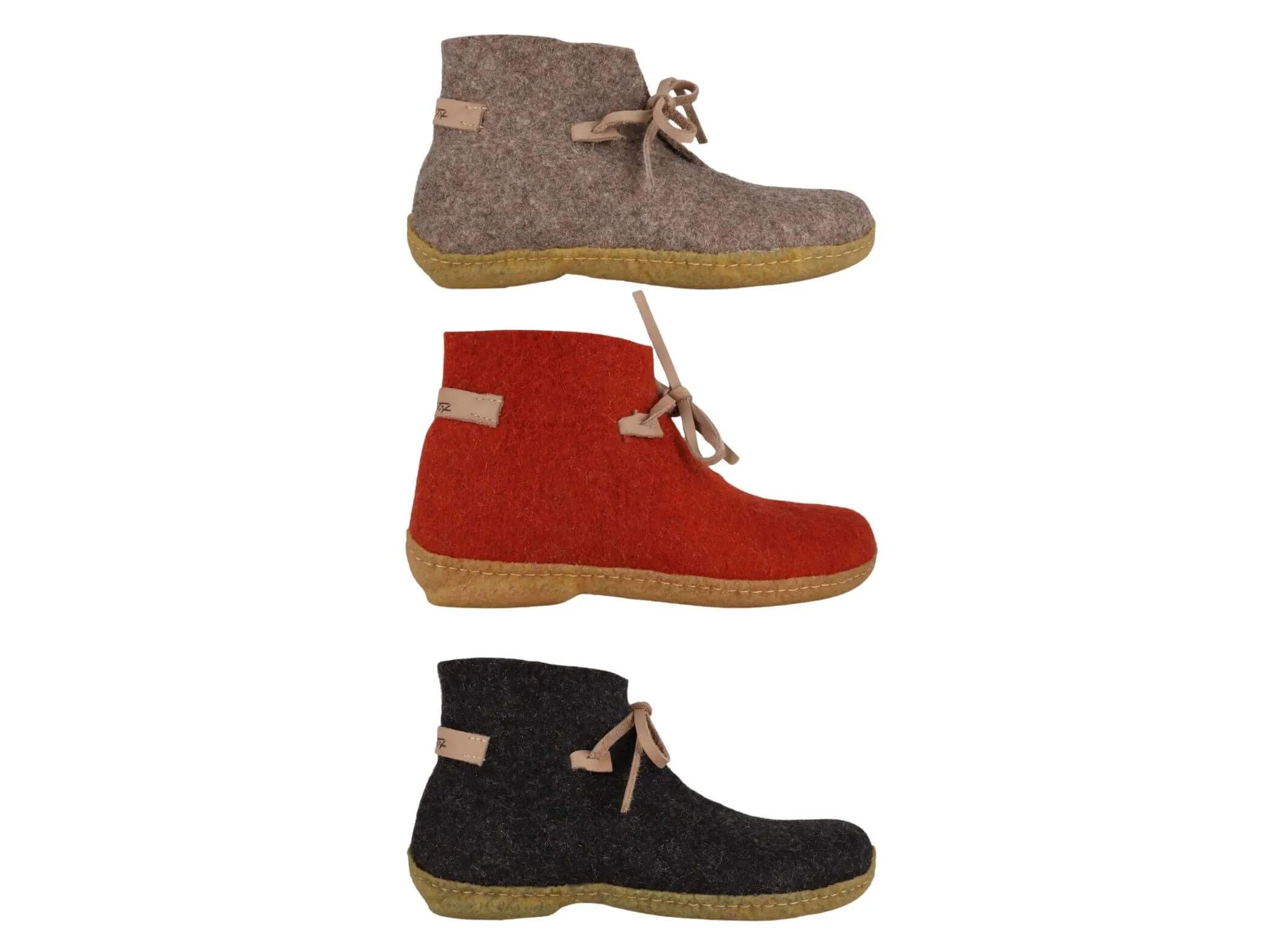 WoolFit Vitus | Felt Slipper Boots with Insoles & Rubber Sole